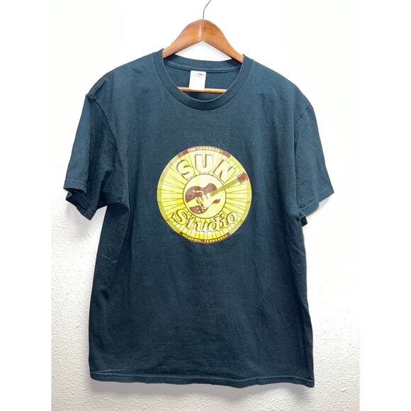 Vintage Sun Studio Shirt Memphis Tennessee Elvis Presley Label Music Tee 90s L - Picture 1 of 7